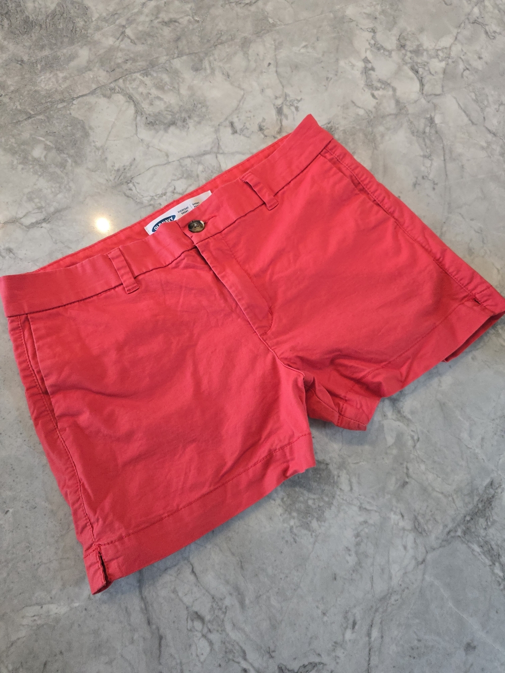 Old Navy Coral Pink Cotton Bermuda Shorts